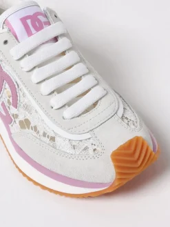 Sneakers DG Cushion Dolce & Gabbana in camoscio e pizzo
