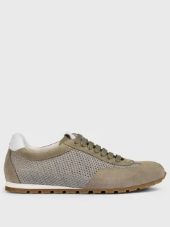 Sneakers Doucal's in camoscio e mesh