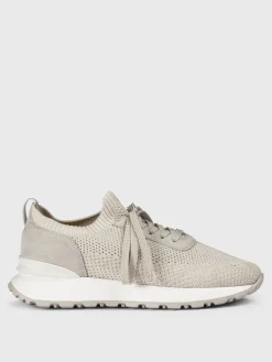 Sneakers Doucal's maglia stretch e camoscio