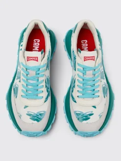 Sneakers Drift Trail Vibram Camper in PET riciclato e nabuk con stampa floreale