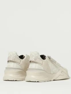 Sneakers Flow Fendi in pelle e canvas jacquard