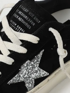 Sneakers Hi Star Golden Goose in camoscio e glitter used