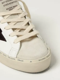 Sneakers Hi-Star Golden Goose in pelle e glitter
