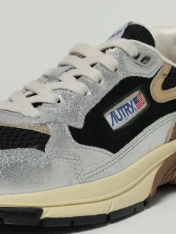 Sneakers Hyperway Autry in pelle laminata e mesh