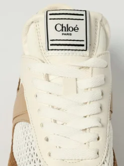 Sneakers Kick Chloé in camoscio e mesh traforato