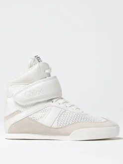 Sneakers Kick Chloè in pelle e mesh traforato