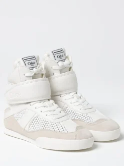 Sneakers Kick Chloè in pelle e mesh traforato