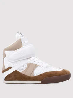 Sneakers Kick Chloè in pelle e mesh traforato