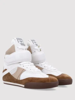 Sneakers Kick Chloè in pelle e mesh traforato