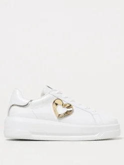 Sneakers Love Moschino in pelle con cuore metallico