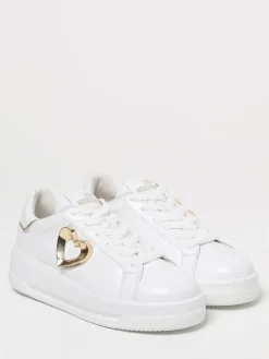Sneakers Love Moschino in pelle con cuore metallico