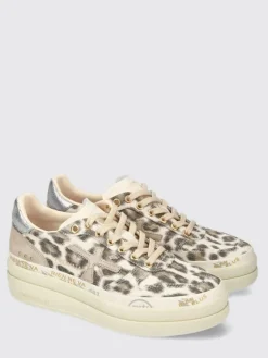 Sneakers Micol Premiata in canvas stampa animalier