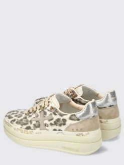 Sneakers Micol Premiata in canvas stampa animalier