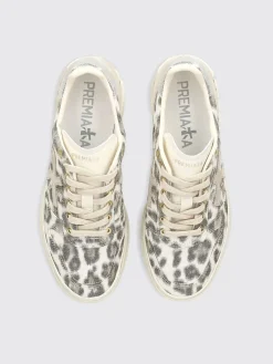 Sneakers Micol Premiata in canvas stampa animalier