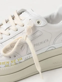 Sneakers Micol Premiata in pelle con stampa logo