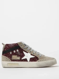 Sneakers Mid Star Golden Goose in camoscio e glitter used
