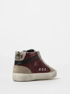 Sneakers Mid Star Golden Goose in camoscio e glitter used
