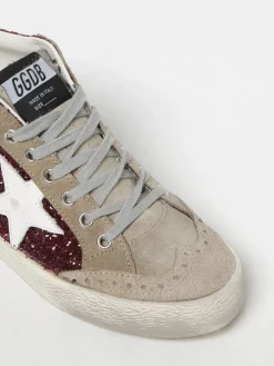 Sneakers Mid Star Golden Goose in camoscio e glitter used