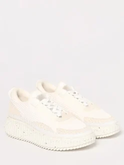 Sneakers Nama Chloè in tessuto ricamato e pelle sintetica