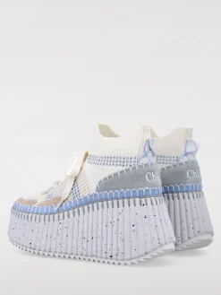 Sneakers Nama Wedge Chloè in maglia e camoscio