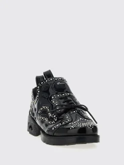 Sneakers Noir Kei Ninomiya in mesh evernice con borchie applicate