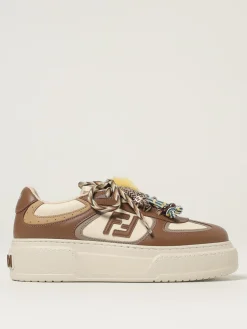 Sneakers platform Match Fendi in pelle