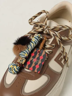 Sneakers platform Match Fendi in pelle