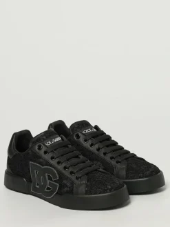 Sneakers Portofino Dolce & Gabbana in pelle e pizzo