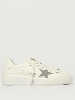 Sneakers Purestar Golden Goose in pelle con Swarovski