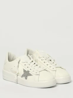 Sneakers Purestar Golden Goose in pelle con Swarovski