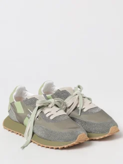 Sneakers Rush Ghoud in pelle e tessuto glitter