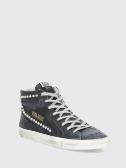 Sneakers Slide Golden Goose in pelle used con borchie