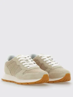 Sneakers SUN68 in camoscio e canvas