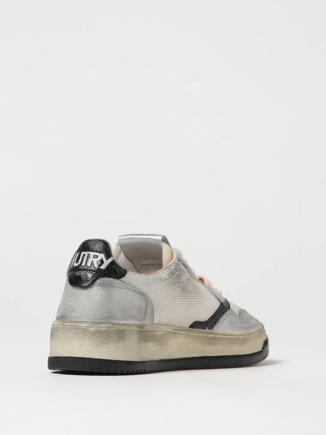 Sneakers Super Vintage Autry in mesh e pelle laminata used