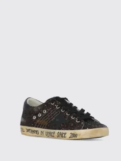 Sneakers Super-Star Golden Goose in pelle e glitter used