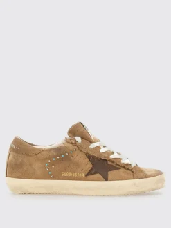 Sneakers Super-Star Golden Goose in camoscio used con borchie