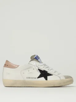 Sneakers Super-Star Golden Goose in pelle e glitter
