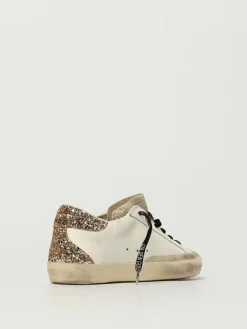 Sneakers Super-Star Golden Goose in pelle used e glitter