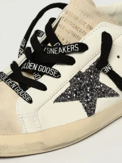 Sneakers Super-Star Golden Goose in pelle used e glitter