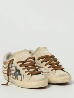 Sneakers Super-Star Golden Goose in camoscio e cavallino zebrato