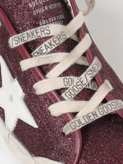 Sneakers Super-Star Golden Goose in pelle glitter used