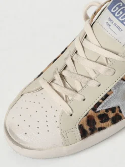Sneakers Super-Star Golden Goose in cavallino animalier e pelle used