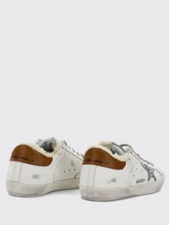 Sneakers Super-Star Golden Goose in pelle e glitter used