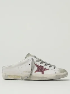 Sneakers Super-Star Sabot Golden Goose in pelle e glitter used