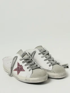 Sneakers Super-Star Sabot Golden Goose in pelle e glitter used
