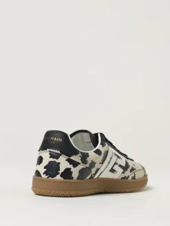 Sneakers Swan Balmain in camoscio stampa animalier
