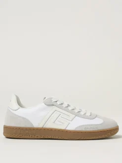 Sneakers Swan Balmain in camoscio e canvas