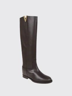 Stivale con zeppa interna Via Roma 15 in pelle