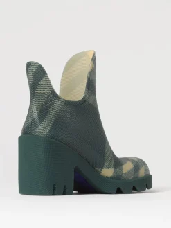 Stivaletto Burberry in gomma con stampa check