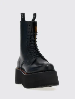 Stivaletto con zeppa X Stack R13 in pelle spazzolata